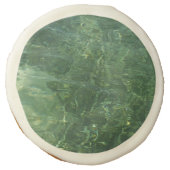 Water over Sea Grass II (Blue and Green) Photo Sugar Cookie (Front)