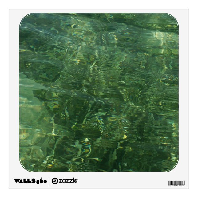 Water over Sea Grass II (Blue and Green) Photo Wall Sticker (Front)