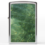 Water over Sea Grass II (Blue and Green) Photo Zippo Lighter