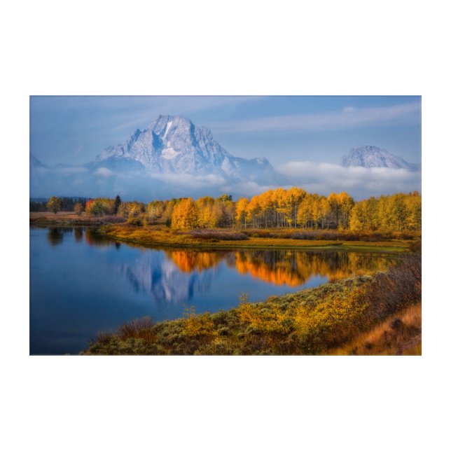 Water | Oxbow Bend Jackson Wyoming Acrylic Print (Front)