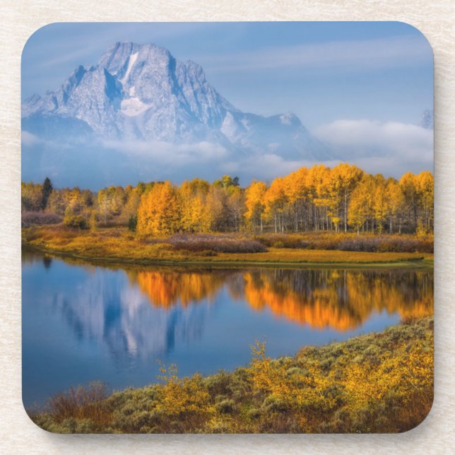 Water | Oxbow Bend Jackson Wyoming Beverage Coaster (Front)