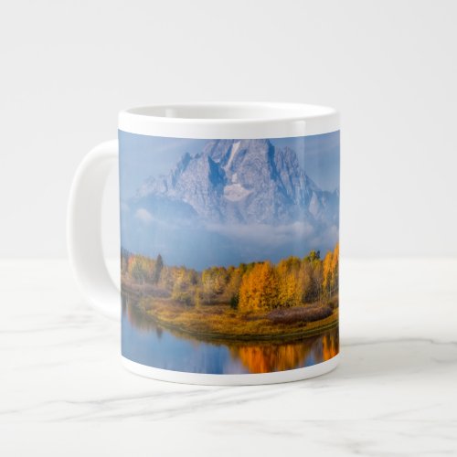 Water  Oxbow Bend Jackson Wyoming Giant Coffee Mug