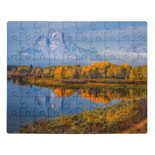 Water Oxbow Bend Jackson Wyoming Jigsaw Puzzle