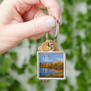 Water   Oxbow Bend Jackson Wyoming Keychain