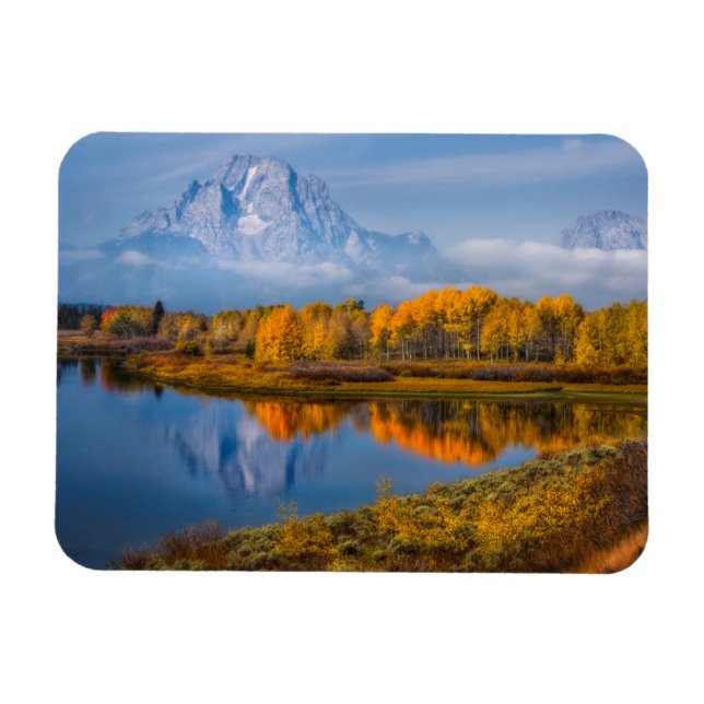 Water | Oxbow Bend Jackson Wyoming Magnet (Horizontal)