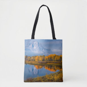 Water Oxbow Bend Jackson Wyoming Tote Bag