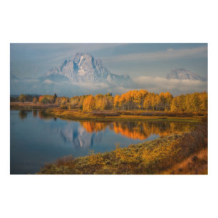 Water   Oxbow Bend Jackson Wyoming Wood Wall Art