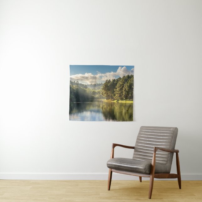 Water | Pang Oung Lake & Pine Forest Thailand Tapestry (In Situ (Horizontal))