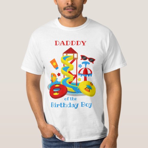 Water park Birthday shirt Daddy of the Pool Party