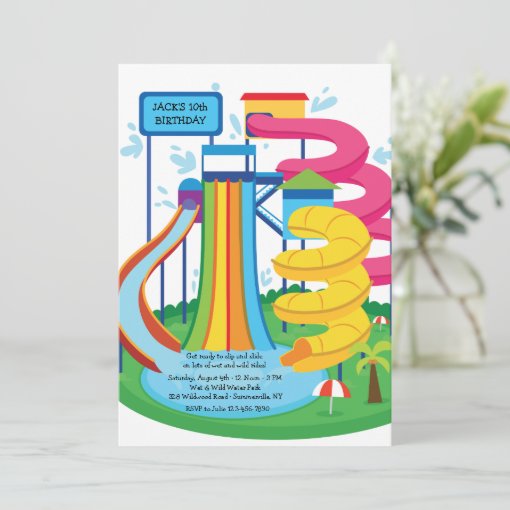 Water Park Invitation Zazzle