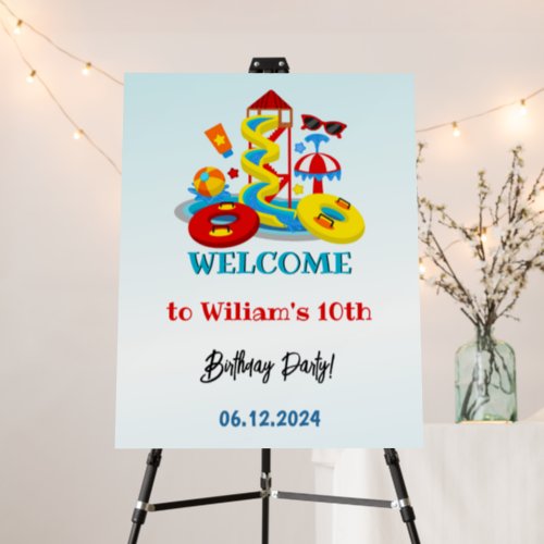 Water park Party Welcome Sign