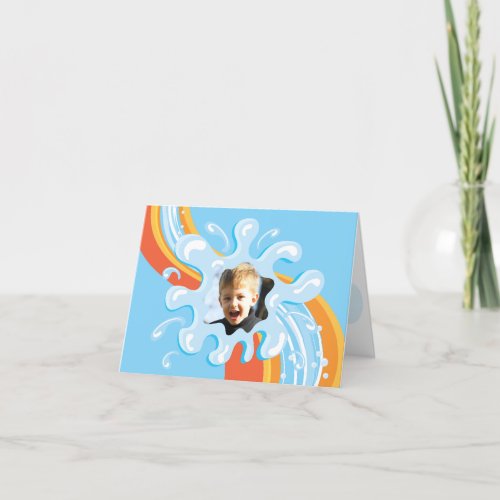 Water Park Pool Party Thank you card