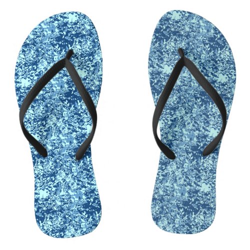 Water pattern No 1 Black BG Flip Flops