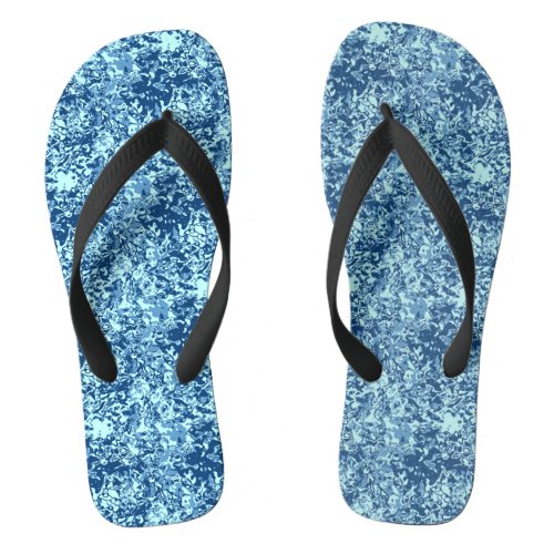 Water pattern No 1 Black BG Flip Flops