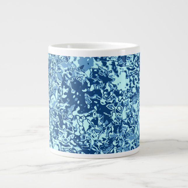 Water pattern No 1 Black BG Giant Coffee Mug (Front)