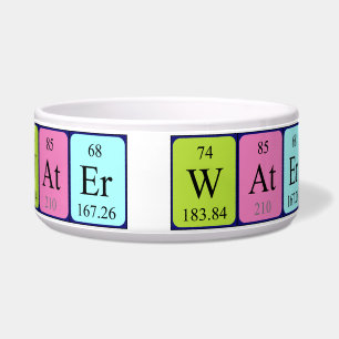 Water periodic table name pet bowl 1