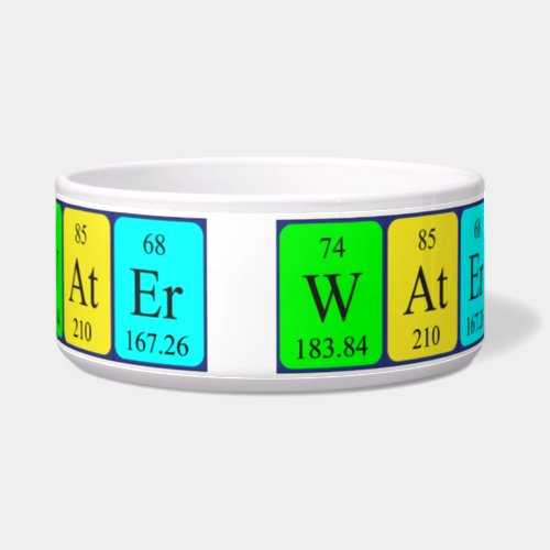 Water periodic table name pet bowl 1A