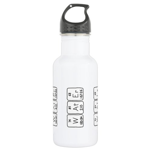 Water periodic table name water bottle