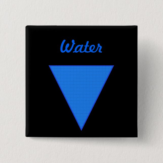 Water Pinback Button (Front)