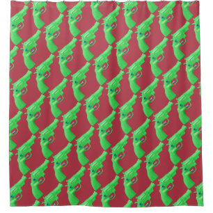 Water pistol toy Wasserpistole Spielzeug photo art Shower Curtain
