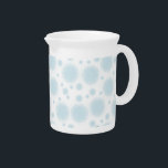 Water Pitcher in aqua droplets<br><div class="desc">A useful water pitcher with an pale aqua blue and white droplet pattern.</div>