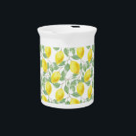 Water Pitcher-Lemons Beverage Pitcher<br><div class="desc">Pitcher shown with a lovely lemons print. 
Customize this item or buy as is.</div>
