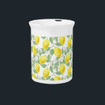 Water Pitcher-Lemons Beverage Pitcher<br><div class="desc">Pitcher shown with a lovely lemons print. 
Customize this item or buy as is.</div>