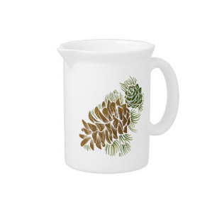 Water Pitcher-Pinecone Beverage Pitcher