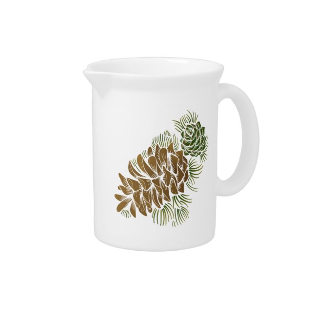 Water Pitcher-Pinecone Beverage Pitcher (Right)