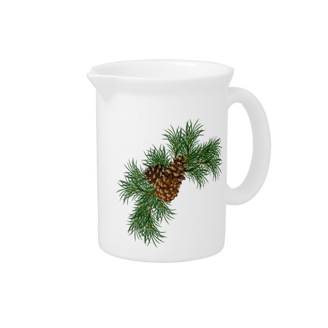 Water Pitcher-Pinecone Beverage Pitcher (Right)