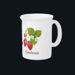 Water Pitcher-Strawberries Beverage Pitcher<br><div class="desc">Pitcher is shown with a lovely strawberries print. 
Customize this item or buy as is.





Stock Image</div>