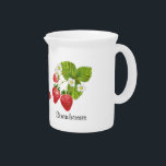 Water Pitcher-Strawberries Beverage Pitcher<br><div class="desc">Pitcher is shown with a lovely strawberries print. 
Customize this item or buy as is.





Stock Image</div>