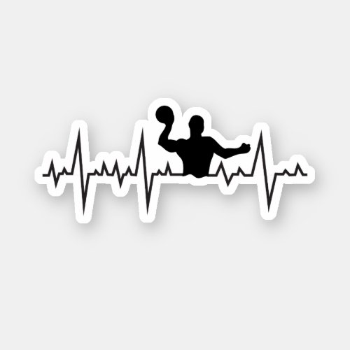 Water Polo Aquatic Sports Team Sport Heartbeat Sticker