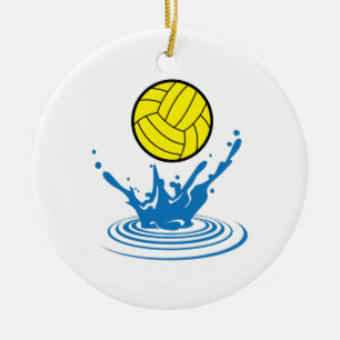 Water Polo Ball Ceramic Ornament