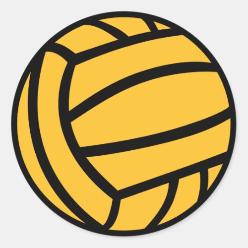 Water polo ball classic round sticker