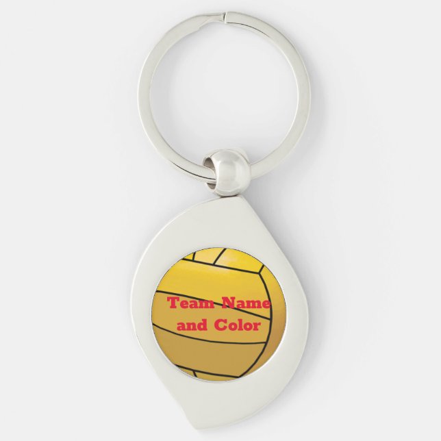 Water Polo Ball  Customized Keychain (Front)