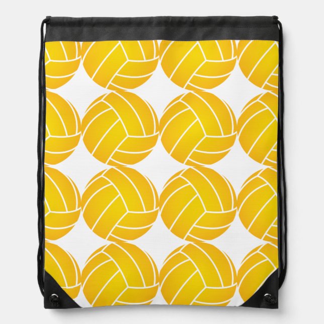 Water Polo Ball Drawstring Backpack (Front)