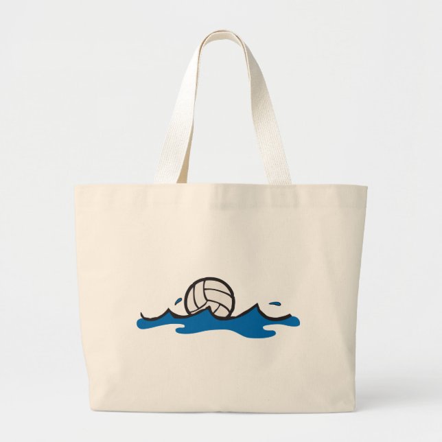 Water Polo Ball Large Tote Bag (Front)