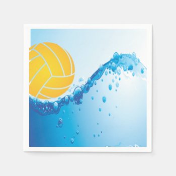 Water Polo Ball Paper Napkins by SBPantry at Zazzle