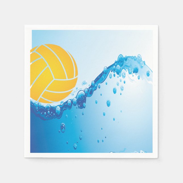 Water Polo Ball Paper Napkins Party Tableware 50 (Front)