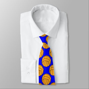 Water Polo Ball Patterned Custom Tie by theultimatefanzone at Zazzle