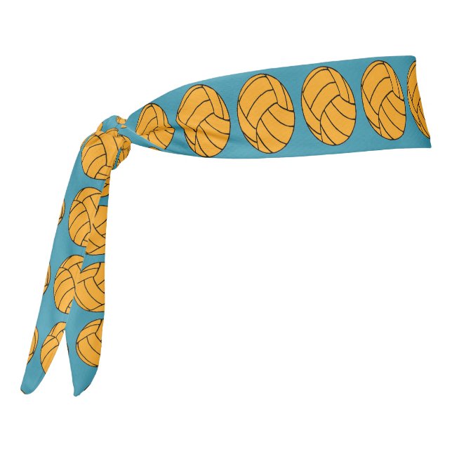 Water Polo Ball Patterned Tie Headband (Rotate 270)