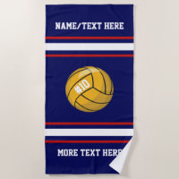 Water Polo Ball Team Player Name Red White Blue