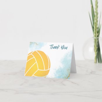 Water Polo Ball Thank You Card by SBPantry at Zazzle