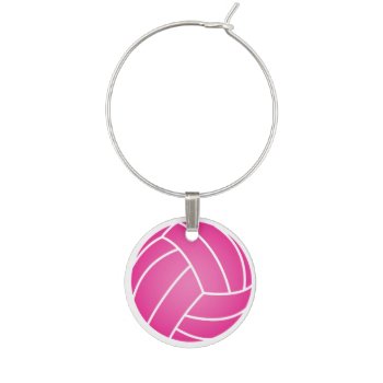 Water Polo Ball Wine Charm - Pink by SBPantry at Zazzle