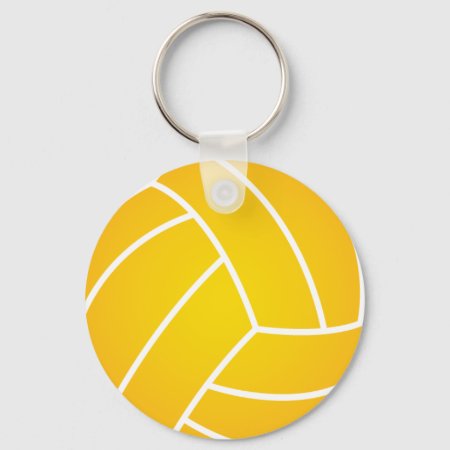 Water Polo Ball Yellow Keychain