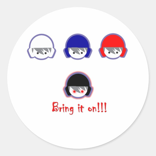 water-polo-bring-it-on classic round sticker (Front)