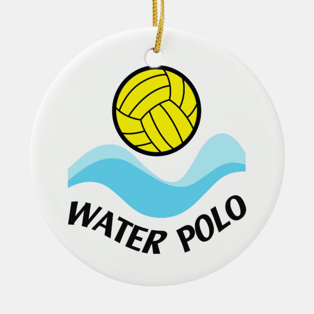 Water Polo Ceramic Ornament (Front)
