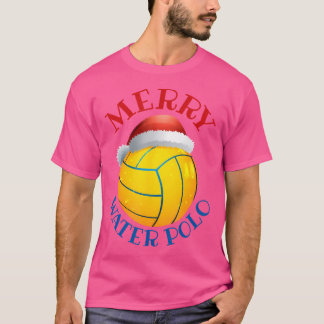 Water Polo Christmas 	 Ball With Santa Hat Holiday