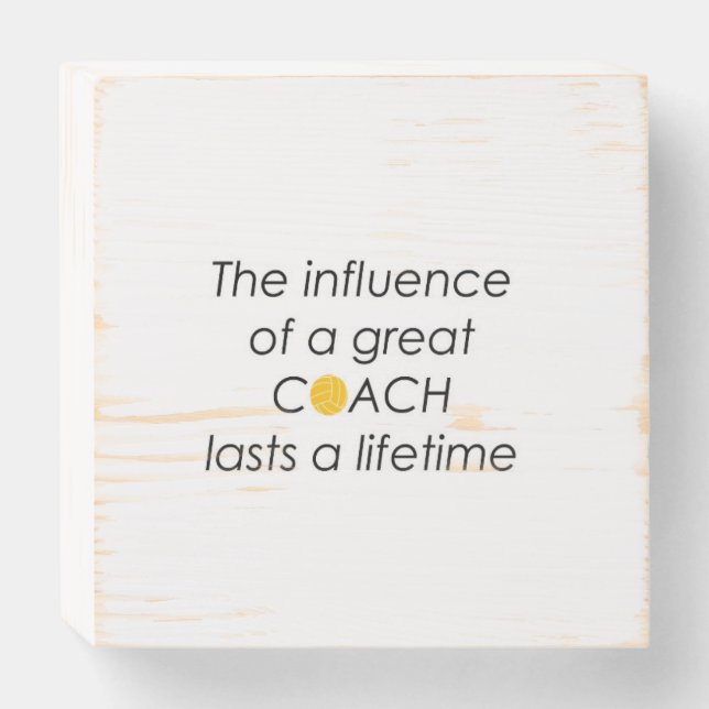 Water Polo Coach Wood Box Sign (Front Horizontal)